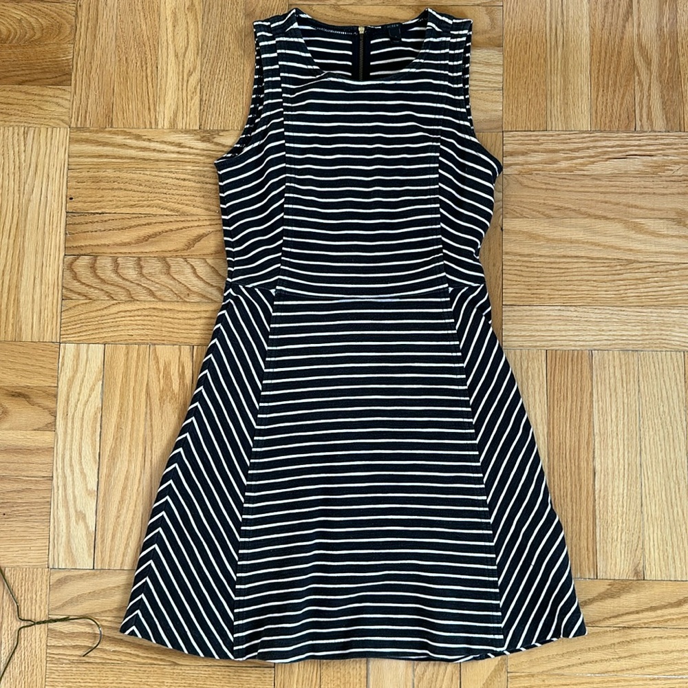 Jcrew cotton striped mini dress size 2